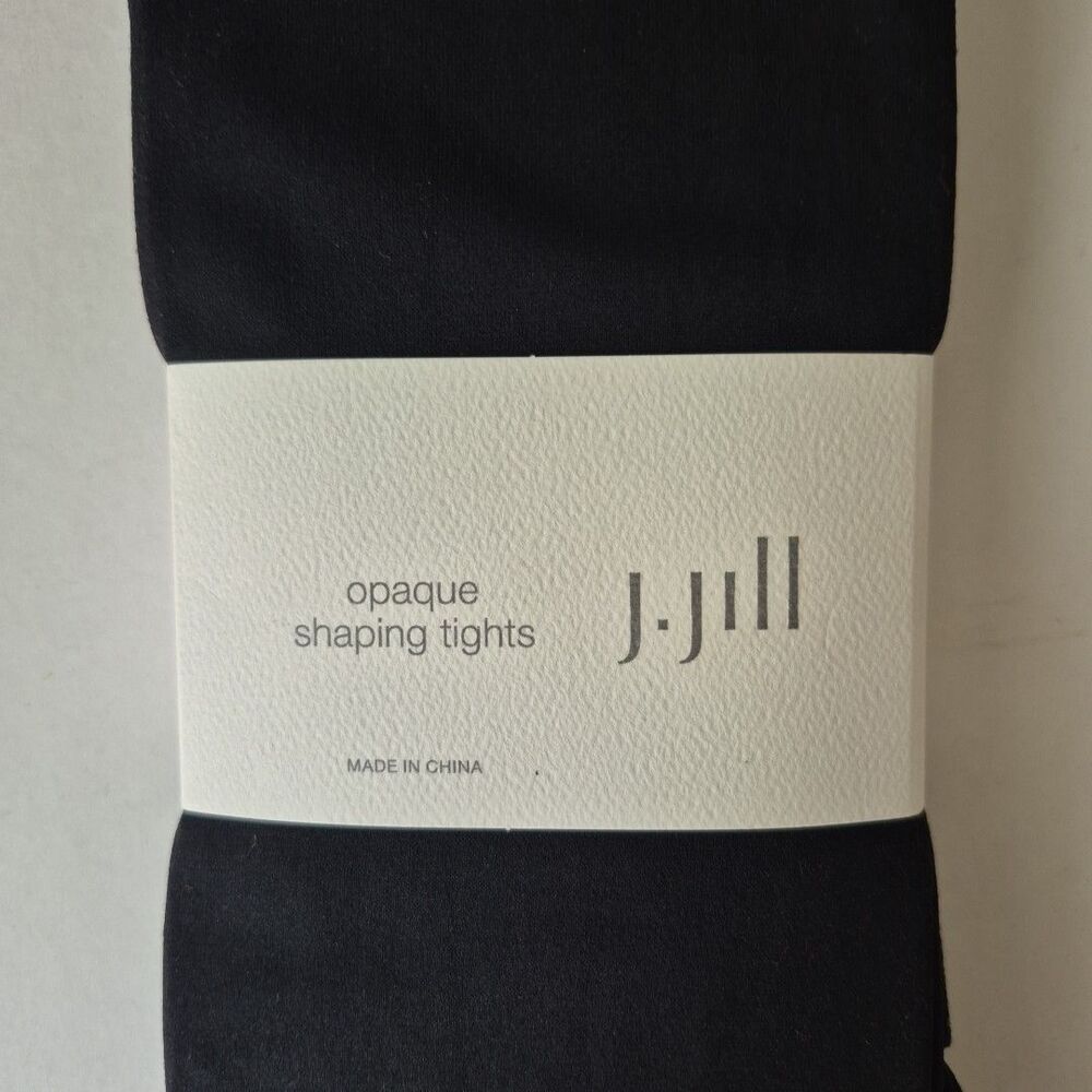J. Jill Black Opaque Footless Shaping Tights Womens M/ L 145-175 Pounds - Picture 2 of 5